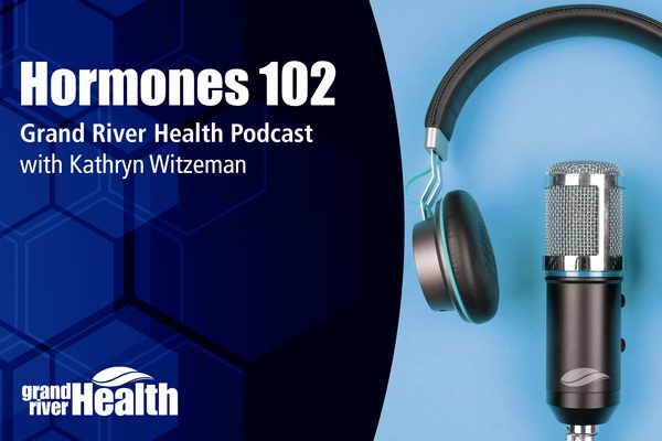 A pair of headphones next to a bold headline that reads Hormones 101
